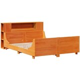  Posteljni okvir brez vzmetnice vošč. rjav 150x200 cm borovina | Shoptok.si