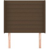  Uzglavlje s ušima tamnosmeđi 103x16x118/128 cm od tkanine | shoptok.hr