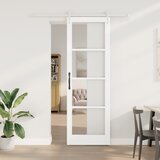 vidaXL Klizna Vrata s Oprema Set Bijela 78x232 cm Čvrsta Drvena Borovina Cijene