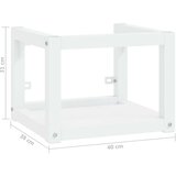  stenski kopalniški regal bel 40x38x31 cm železo, (20580032) | Shoptok.si