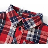 vidaXL Dječja karirana košulja crveno-modra 116 | shoptok.hr