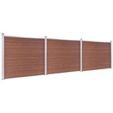vidaXL set panela za ogradu WPC 526 x 146 cm smeđi | shoptok.hr