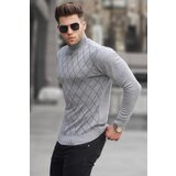 Madmext Gray Turtleneck Knitwear Sweater 5785 Cene