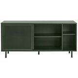 Unique Furniture Tamno zelena metalna niska komoda s kliznim vratima 160x75 cm Veep – | shoptok.hr