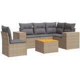 6-dijelni set vrtnih sofa s jastucima bež od poliratana | shoptok.hr