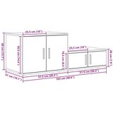  Ormar za pohranu Siva Sonoma 103x41x40 cm od konstruiranog drva | shoptok.hr