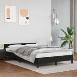 Maison Chic Posteljni okvir - Dvoposteljna postelja - Zakonska postelja z vzglavjem brez vzmetnice črn 120x200 cm, (21693634) | Shoptok.si