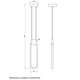 Vesta 469 visilica 15W 3000K bruseno zlato | ePonuda.com