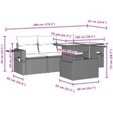  5-dijelni vrtni set sofa s jastucima bež od poliratana | shoptok.hr