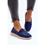 VINCEZA Women's Moccasins with Bow Navy Blue Reece | Shoptok.si