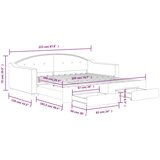  Izvlečna dnevna postelja s predali taupe 100x200 cm blago, (20938073) | Shoptok.si