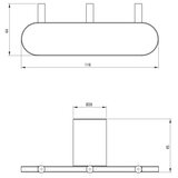 Deante ADR_0131 - zidna kuka round sjajni hrom | Eponuda.com