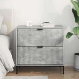 vidaXL Noćni ormarić Beton siva 63.5 x 36 x 61 cm Konstruirano drvo | shoptok.hr
