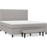  Box spring postelja z vzmetnico svetlo siva 160x200 cm žamet, (20899244) | Shoptok.si