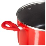 Five INDUKCIJSKI LONAC S POKLOPCEM SILITOP 58,5X18,5X28,5CM BAKELIT/ALUMINIJ/NEHRĐAJUĆI ČELIK/KALJENO STAKLO CRVENA | shoptok.hr