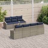  Set sofe s jastukom 8 pcs Siva i mornarsko plava poliratan | shoptok.hr