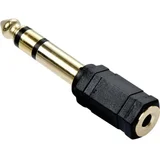 35620 klinker avdio adapter [1x 6\,3 mm banana moški konektor - 1x priključna doza za 3\,5 mm banana moški konektor] črna, (20411473)