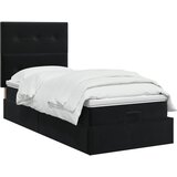  od pjene s madracem i LED-om Crna 90 x 190 cm Baršun | shoptok.hr
