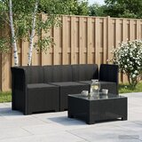  Dvosjedni vrtni sofa s jastucima u ratan izgledu PP Antracit | shoptok.hr