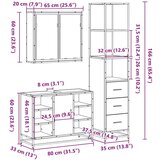  3-dijelni set kupaonskog namještaja boja smeđeg hrasta drveni | shoptok.hr