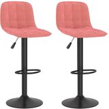 Furnova Barski stolčki 2 kosa roza žamet, (21949368) | Shoptok.si