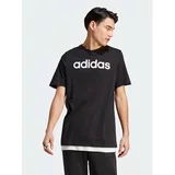 ADIDAS SPORTSWEAR adidas Majica Essentials Single Jersey Linear Embroidered Logo T-Shirt IC9274 Črna Regular Fit