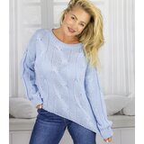 Pri Fluffy Women's Braided Sweater Buffed Sleeves AMELIA | Shoptok.si