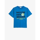 Koton T-Shirt Slogan Themed Printed Short Sleeve Crew Neck Cotton Cene