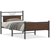 Maison Chic Postelja za odrasle - Posteljni Okvir brez vzmetnice hrast 100x190 cm inženirski les, (22082735) | Shoptok.si