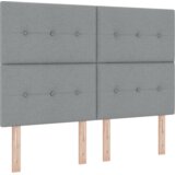 Box Spring Postelja z Vzmetnico Svetlo Siva 140x190 cm Tkanina, (22052650) | Shoptok.si