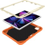 NIKCORP Ovitek za iPad Pro 11 2018/2020/2021, robustna zaščita s stojalom, trpežen polikarbonat in silikon, oranžne barve, (5000139190) | Shoptok.si