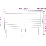  Uzglavlje s ušima plavi 183x23x118/128 cm od tkanine | shoptok.hr