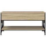 Stolić za kavu boja hrasta sonome 100x50x50 cm od drva i metala | shoptok.hr