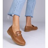 Gemre Dark brown loafers with a gold decoration Feola | shoptok.hr