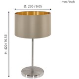 Eglo Maserlo stolna/1, e27, nikl/mat, sivozelena | shoptok.hr