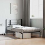 vidaXL Metalni okvir za krevet s uzglavljem bijeli 100x190 cm | shoptok.hr