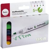RAYHER Set flomastri za tekstil debeli 5 kosov, za svetle tkanine, (20728365) | Shoptok.si