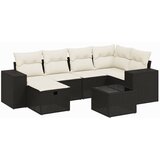  The Living Store Vrtna sedežna garnitura 7-delna z blazinami črn poli ratan - Vrtna Sedežna Garniture, (21452512) | Shoptok.si