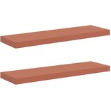  Stenska polica 2 pcs Rdeča 80 x 23,5 x 4 cm Konstruiran les, (5000200709) | Shoptok.si