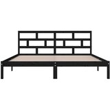 Okvir za krevet od masivnog drva crni 140 x 190 cm | shoptok.hr