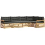 vidaXL Zunanja garnitura za sedenje 6 pcs Bela in antracit Poliester, (5000270776) | Shoptok.si