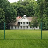  Ograda od žičane mreže sa stupovima čelična 25 x 0,5 m zelena | Shoptok.si