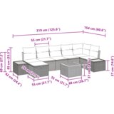 vidaXL 8-dijelni vrtni kauč set s jastučićima crni poli ratan | shoptok.hr