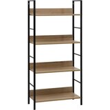 vidaXL knjižna polica 4-nadstropna hrast 60x27,6x124,5 cm iverna pl. Cene