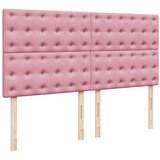  Krevet s oprugama i madracem ružičasti 180x200 cm baršunasti | shoptok.hr