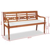  Klop Batavia z blazinami 150 cm tikovina | Shoptok.si