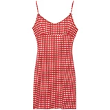 Pull&Bear Ljetna haljina crvena / bijela