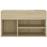  Klupa za cipele boja hrasta 80 x 30 x 45 cm konstruirano drvo | shoptok.hr
