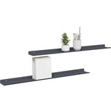  Polica na zidu s policom Zidne 2 pcs Antracit 80 x 9 x 2 5 cm - Antracit 80 x 9 cm 2 | shoptok.hr