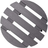 Kolica za biljke 4 kom siva Ø 30 x 7,5 cm WPC | shoptok.hr